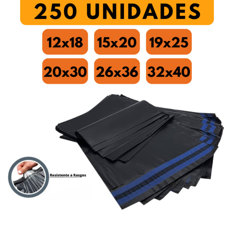 Kit 250 Unidades Envelope de Envio Saco de Envio C