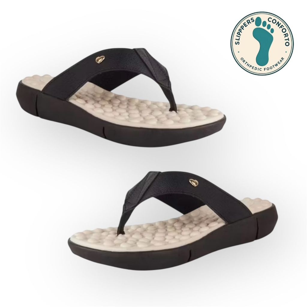 Chinelo Feminino Ortopédico de Dedo Anatômico Casual Leve Macio Confortável