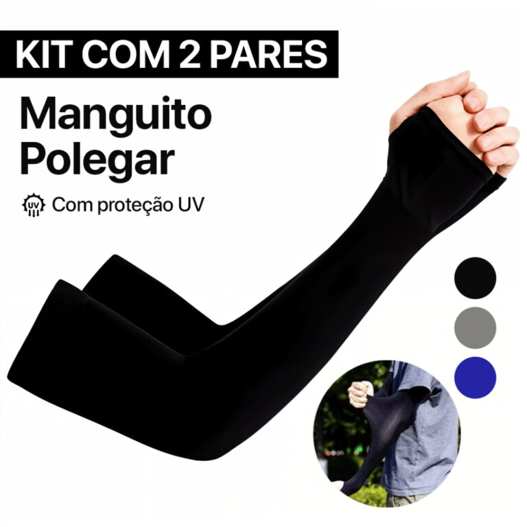 Kit 1 ou 2 Pares Manguito Proteção Solar UV Fina