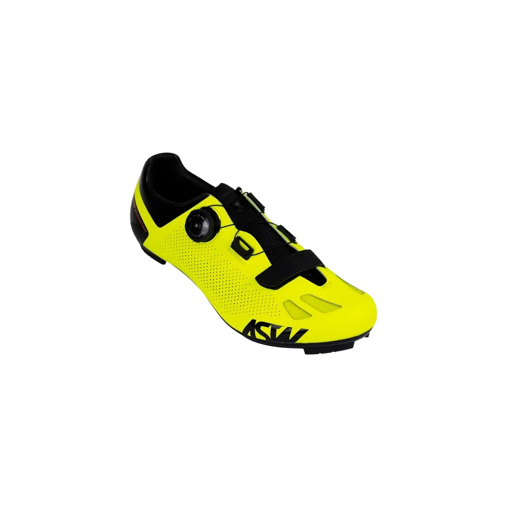 Sapatilha Ciclismo ASW Ruby Road Amarelo Fluo/Preto – Performance, Conforto e Alta Visibilidade