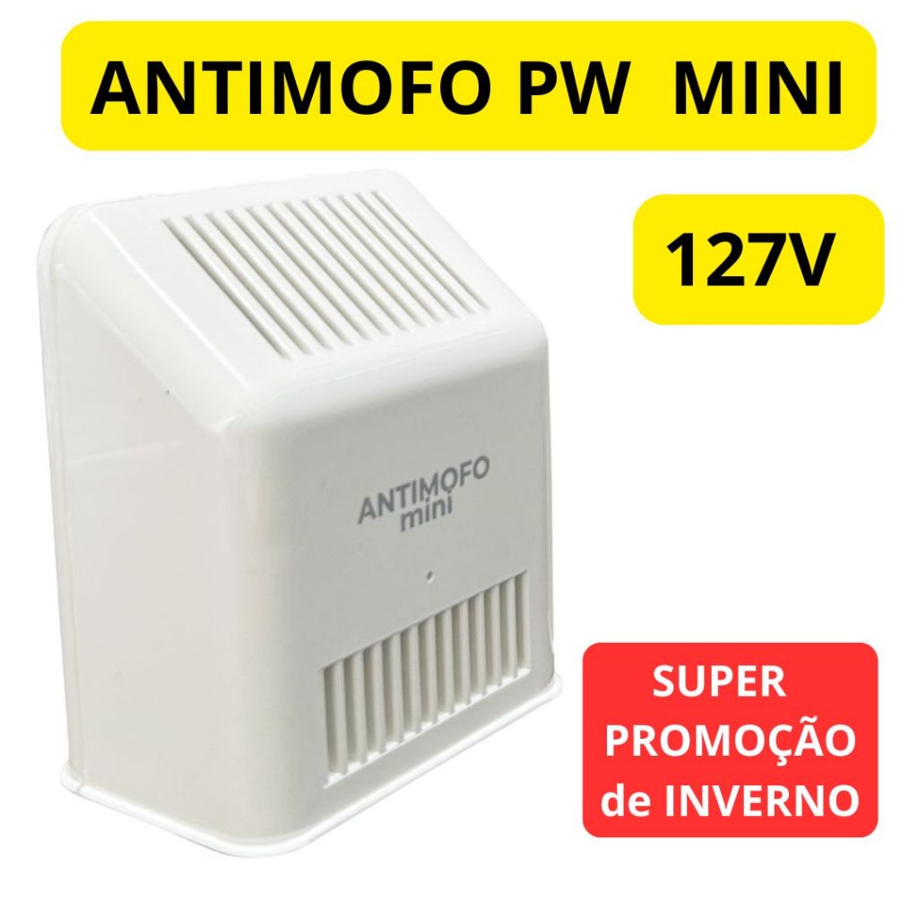 ANTIMOFO ELÉTRICO – Portátil  Mini  Silencioso para: CLOSET, QUARTO DE CRIANÇA, ARMARIO-  127V –