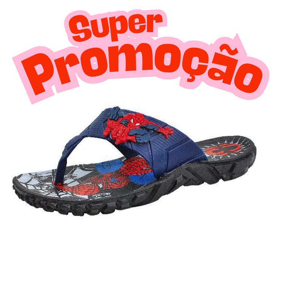 Promoção Chinelo Infantil Sandalia de Dedo Masculina | Estampas de Personagens