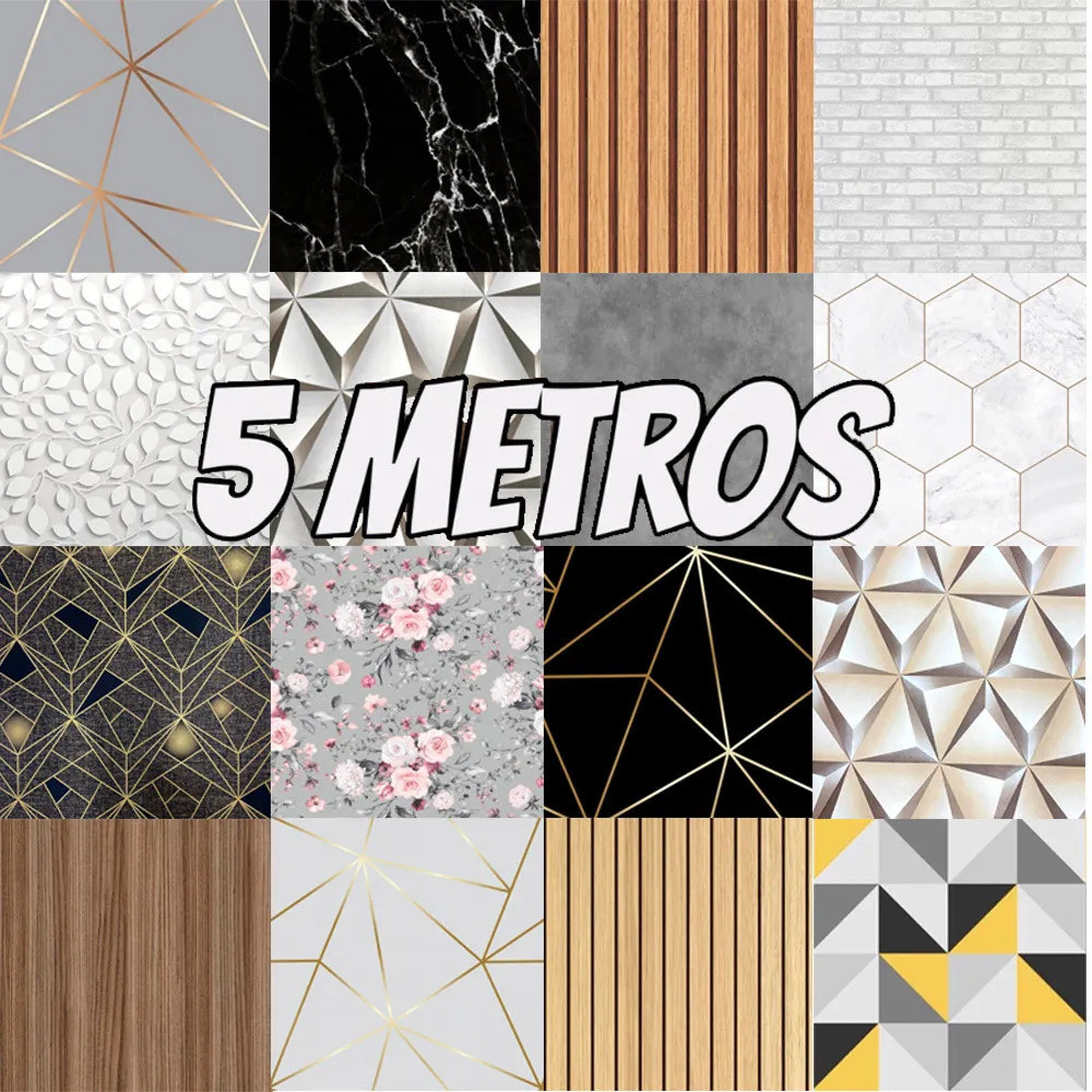 Papel De Parede 2/3/5 Metros Vários Modelos Para Decoração Cozinha Sala Quarto Móveis