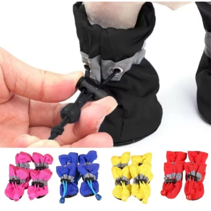 Sapatinho Cachorro Pet Bota Meia Chuva Impermeável Antiderrapantes Calçado Gato Acessório Resistente