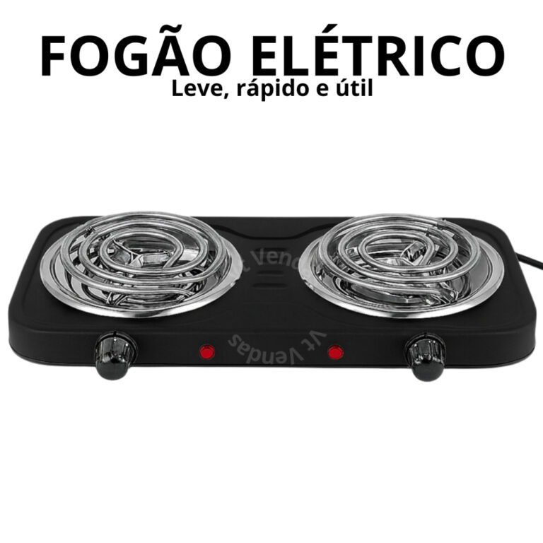 Fogão Elétrico Portátil 1 a 2 Bocas Aquecimento
