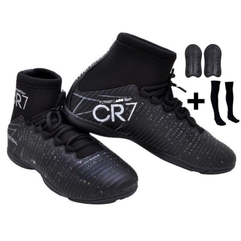 Chuteira futsal/Salão + Meião + Caneleira oferta