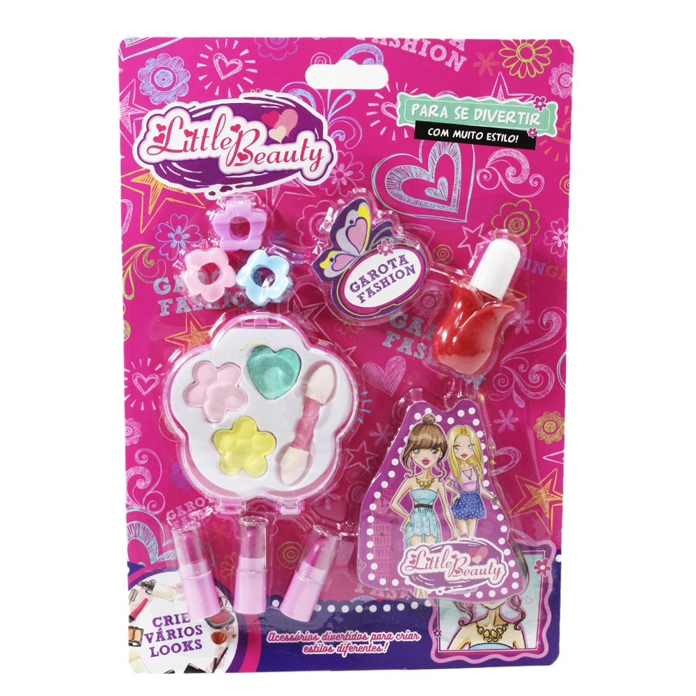 Kit de Maquiagem Infantil com Sombra e acessórios Little Beauty