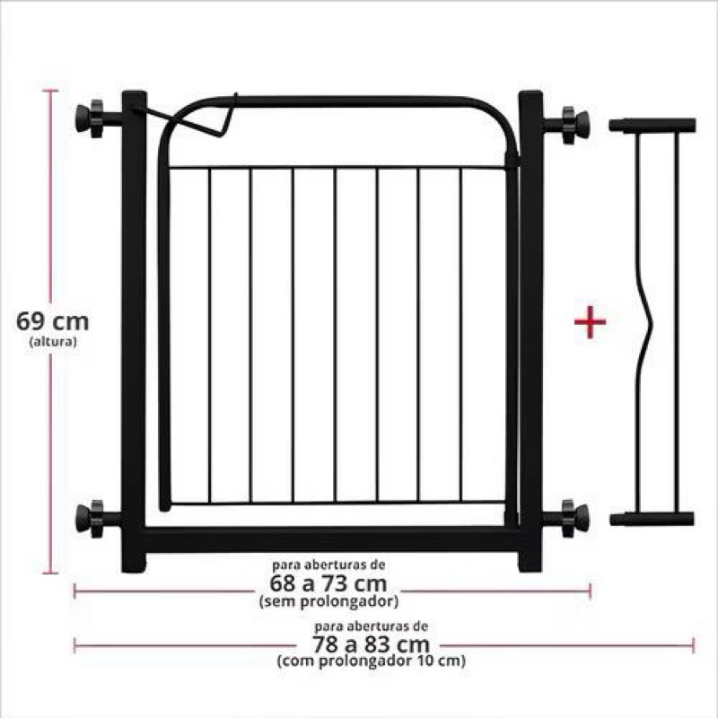 Portão Pet Grade Aramado de Proteção Para Cães Com Extensor de 10cm Incluso Promoção Envio Imediato