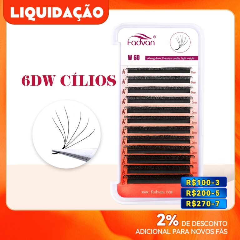 Pestanas Fadvan Real 6D W 0.07 Extensões De C/D/L