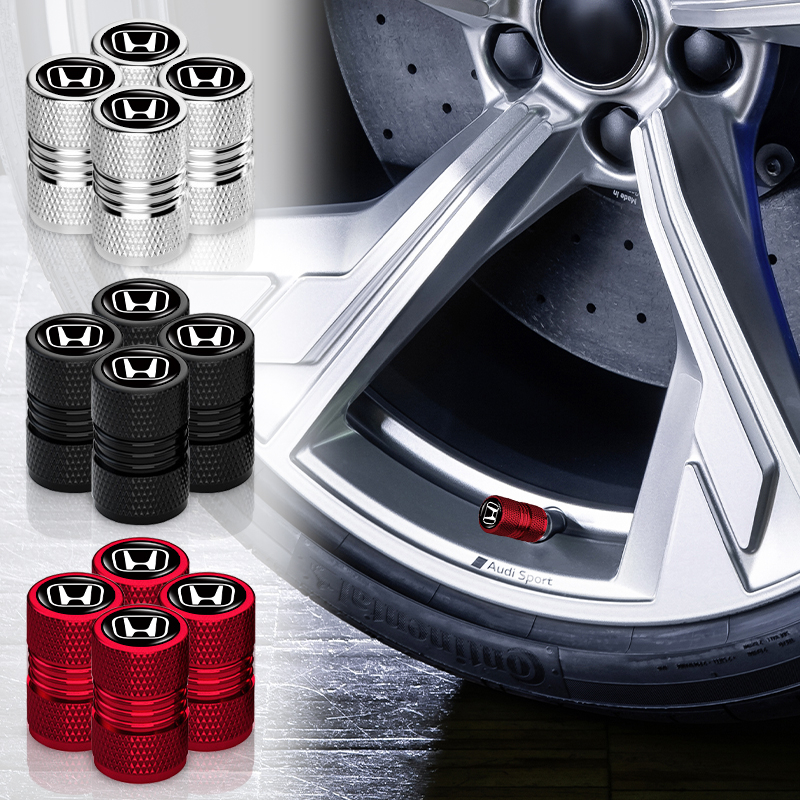 4pcs Design Roscado Com Estilo De Pneus De Carro Tampa Aparafusada O Logotipo Do Para Honda TYPER Ci