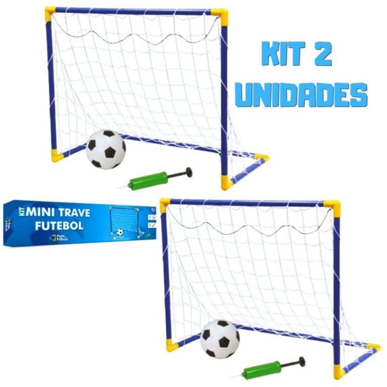Kit Futebol Golzinho 2 Mini Trave Grande 53×3