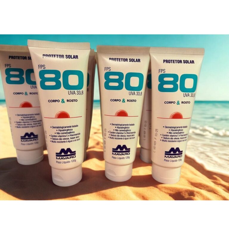 Creme Protetor Solar Fator Fps 80 Corpo E Rosto 12