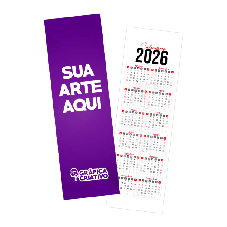 Marca Páginas com Calendário