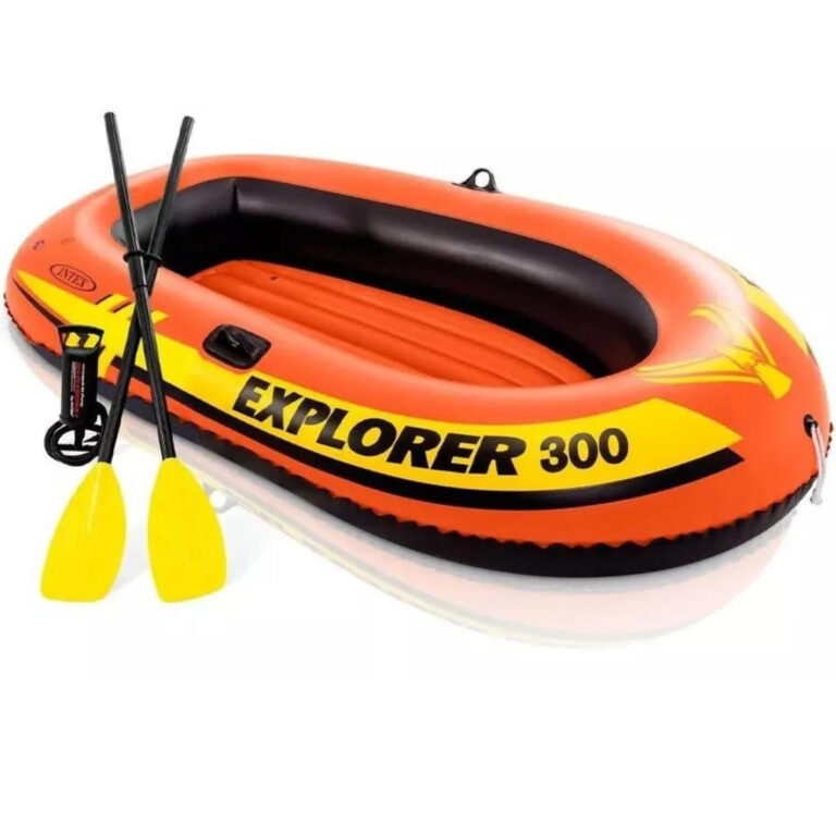 BOTE EXPLORER 300 INTEX + BOMBA MANUAL E REMOS SUP