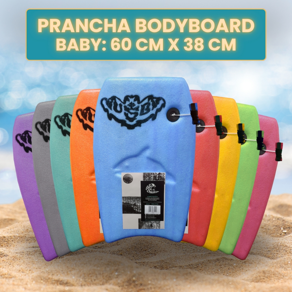 Prancha BodyBoard Pequena 60 x 38 Criança Infantil Bebê Praia Piscina Qualidade Premium