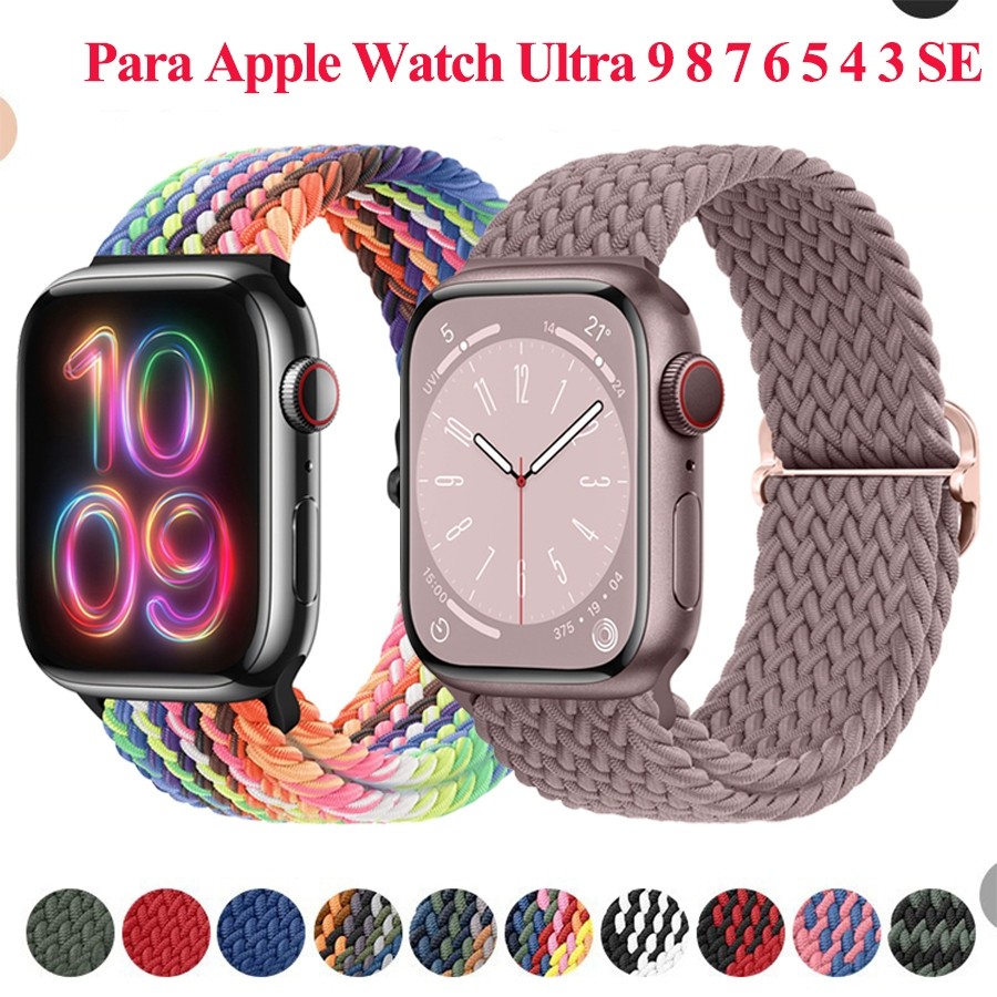Pulseira para Apple Watch Ultra 3 2 49mm Serie 11 10 9 8 7 SE 6 5 4 46 45 41 44 mm 40mm 42mm 38 mm d
