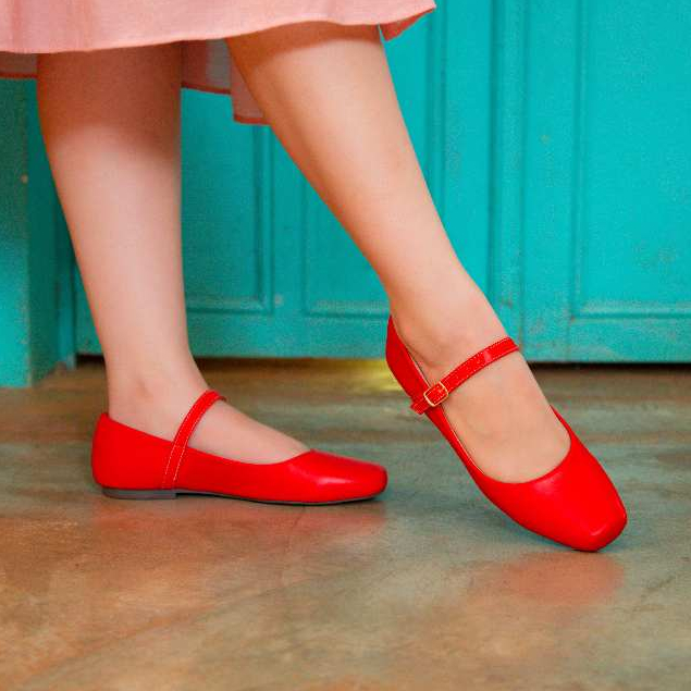 Sapatilha Boneca Feminina Sapato Feminino Bico Qua