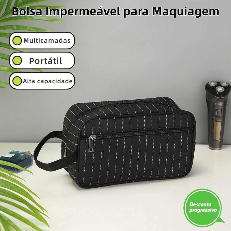 Necessaire Masculina Organizador de Cosméticos Bolsa Versátil para Viagem e Dia a Dia