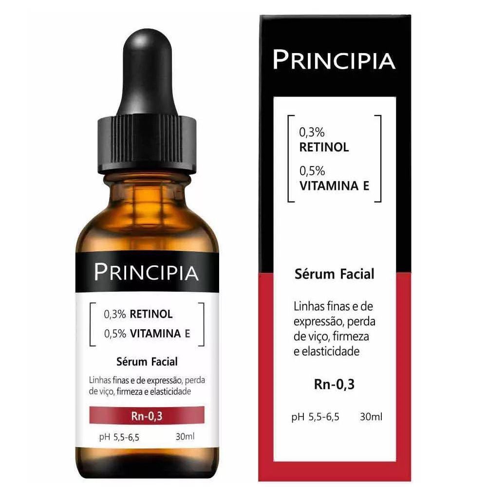 Sérum com 0,3% de Retinol e 0,5% de Vitamina E com alta eficácia na melhora de rugas, linhas finas,