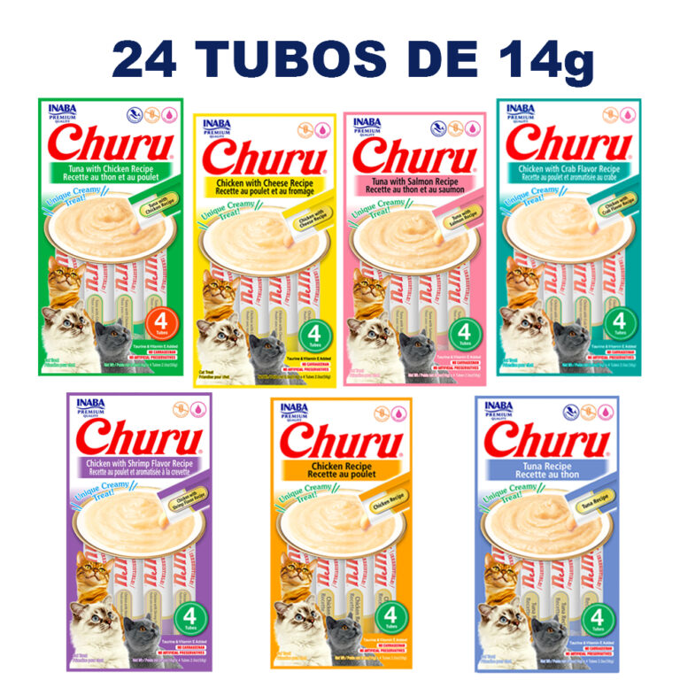 Petisco para Gatos Churu INABA 6 Cartelas totaliza