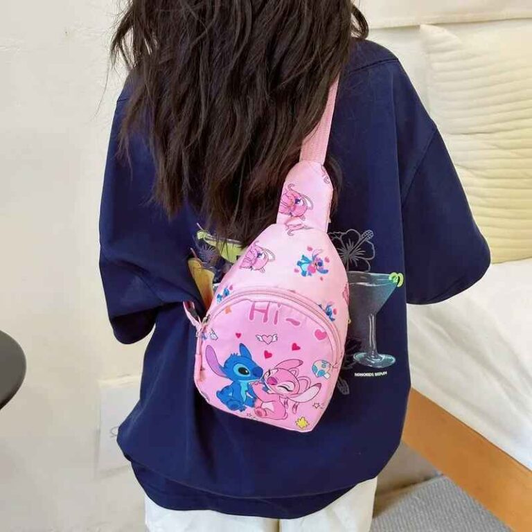 Bolsa transversal lilo stich rosa