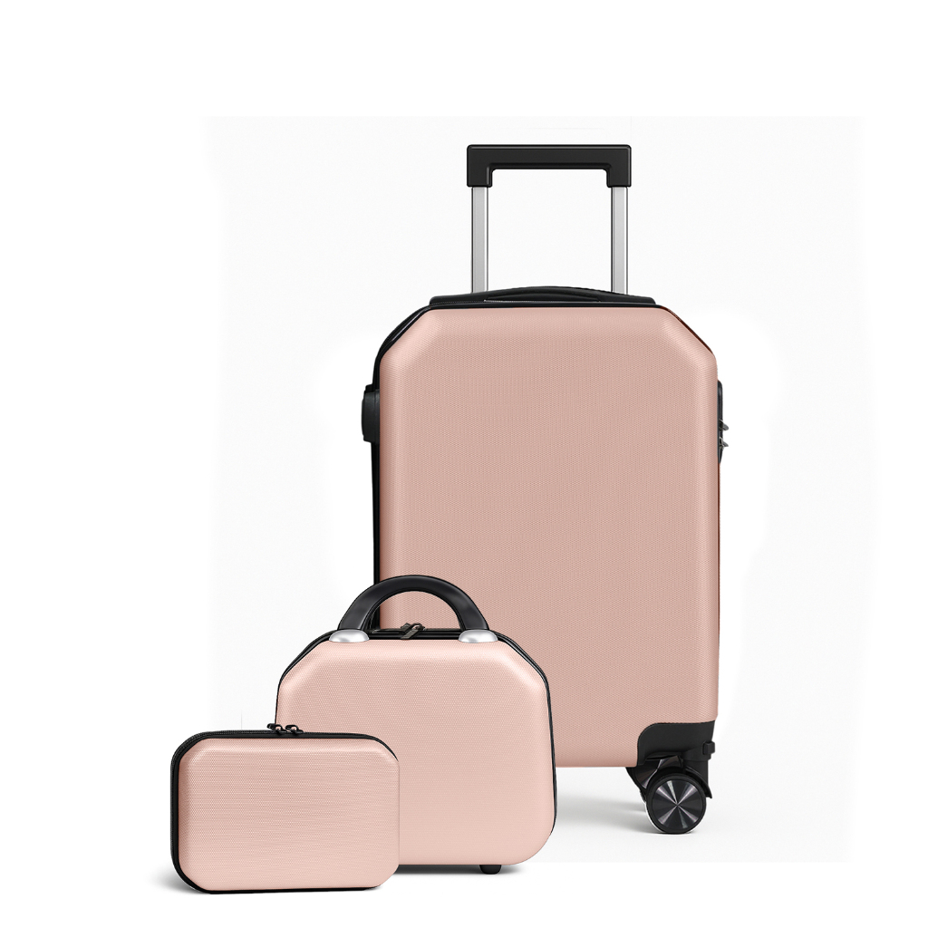 Kit Conjunto Mala De Bordo 20 Pol + Frasqueiras 10 + 12 Pol Viagem – M3