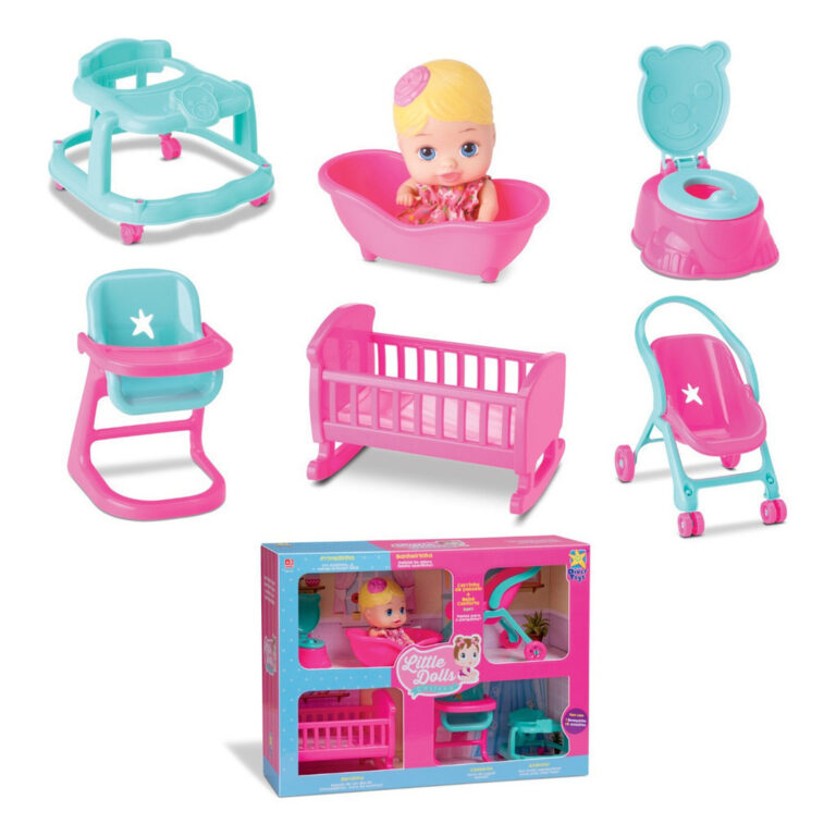 Brinquedo Casinha Little Dolls 1 Boneca Com 6 Aces