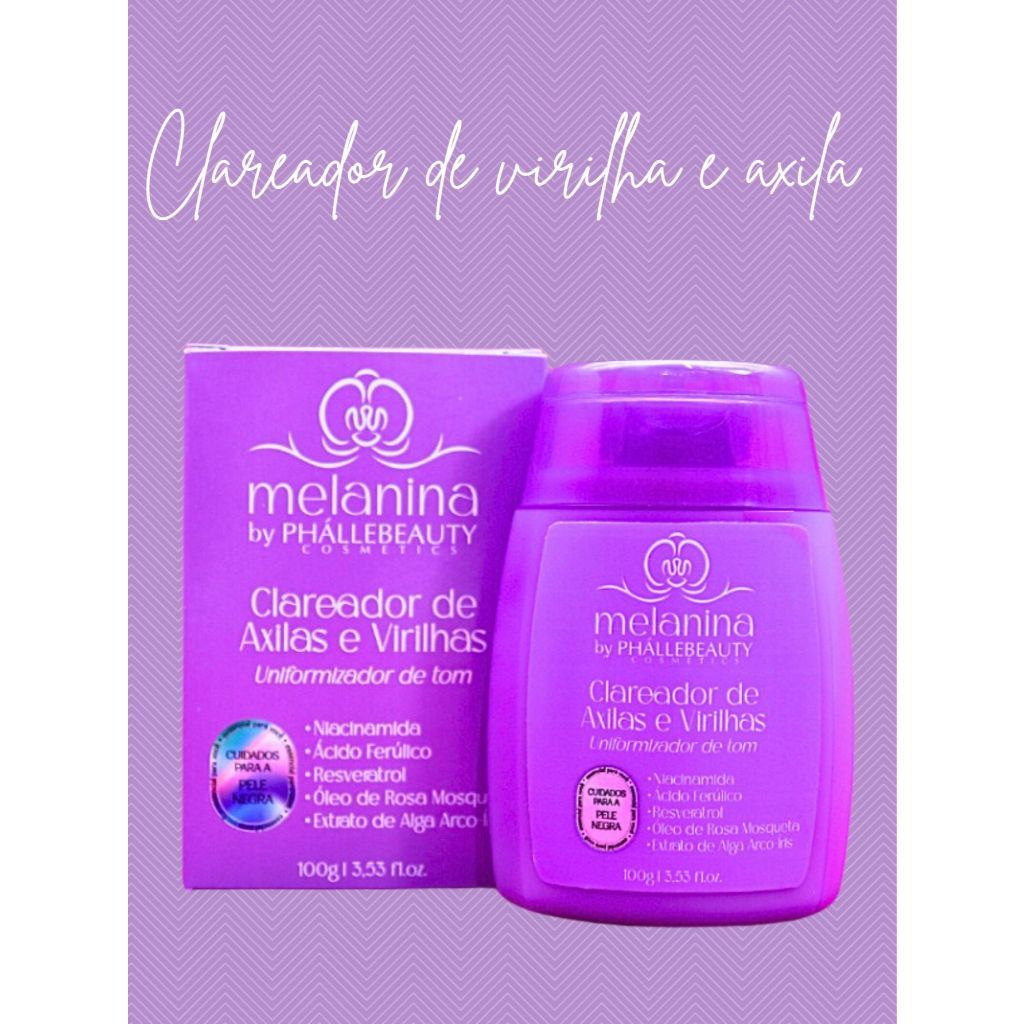 Clareador Axilas e Virilha Phallebeauty Uniformizador de Tom Pele Uniforme 100g