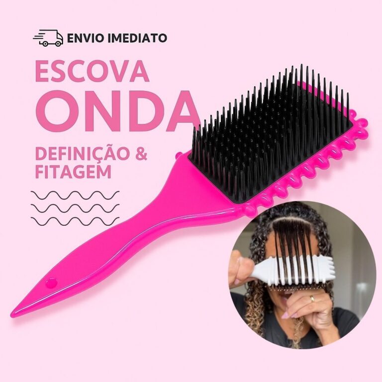 Escova de Cabelo Cacheado Ondulação Definição 