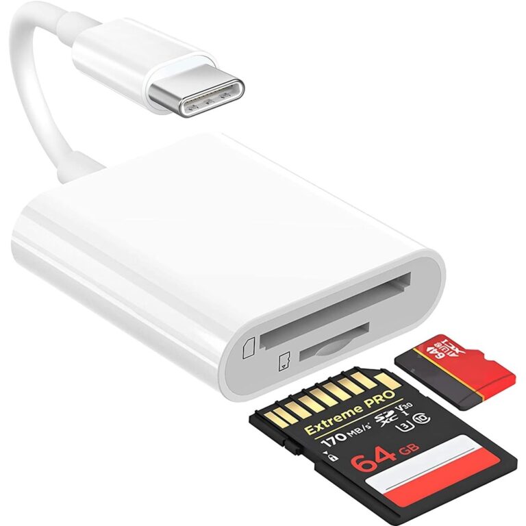 Leitor de cartão SD USB C, adaptador de cartão d