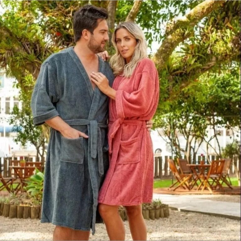 Roupão Unissex Microfibra Plush Atlântica Manga 