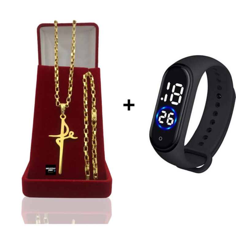 Corrente Masculina Infantil Tijolinho 3mm Banhado 