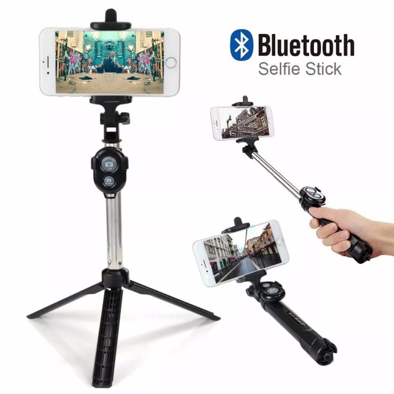 Bastão Pau De Selfie Bluetooth Tripé Controle Co