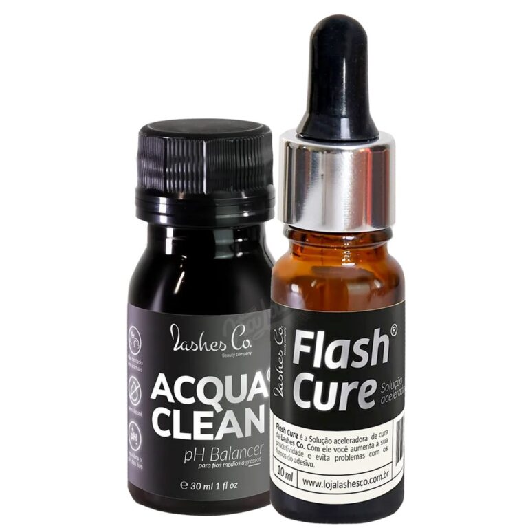 Kit de retenção Lashes Co Acqua Clean 30ml + Fla