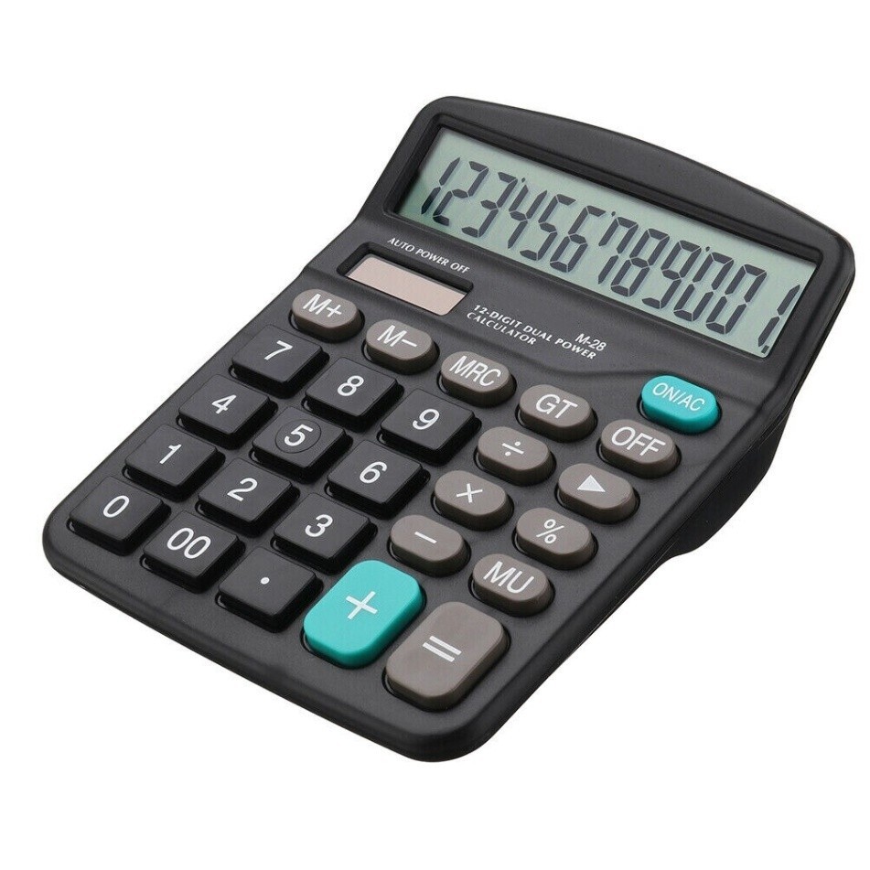 Calculadora Eletrônica Digital Com 12 Dígitos Preto