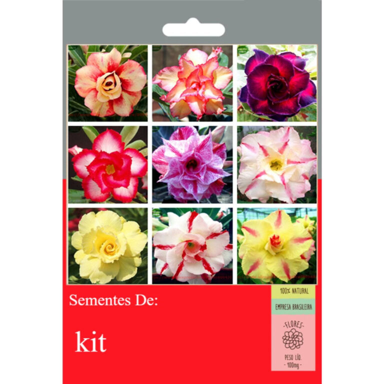 PACOTE com sementes Rosa do Deserto 1/3/5