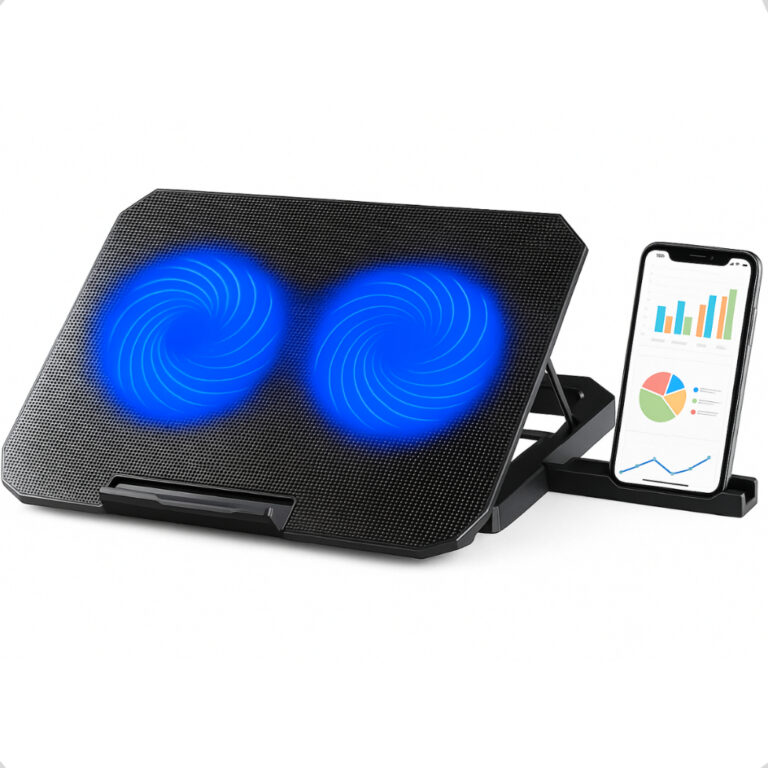 Suporte Para Notebook Com 2 Coolers Fans Ventoinha