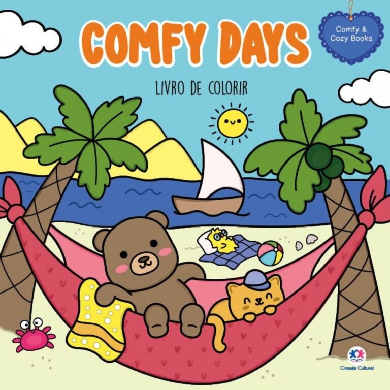 Livro Comfy days – livro de colorir