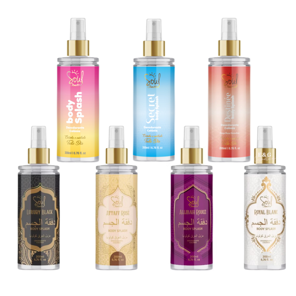Body Splash Desodorante Colônia Árabe e Tradicional Soul Cosméticos 200ml