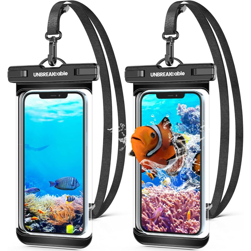 Kit 2 Capas Bolsas Prova Dagua Impermeavel Universal Transparente Celular Protegido