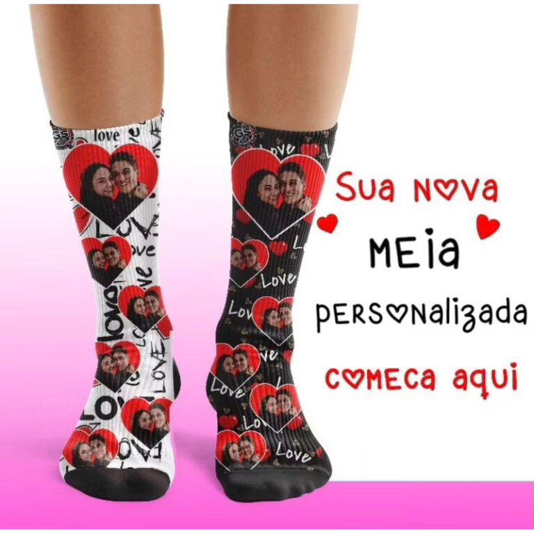 Meia Personalizada com Foto | Presente Criativo | 