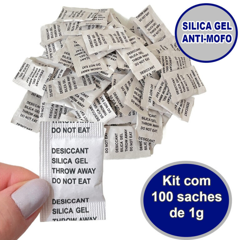 Kit 100 Saches 1g Silica Gel Anti Mofo Desumidific
