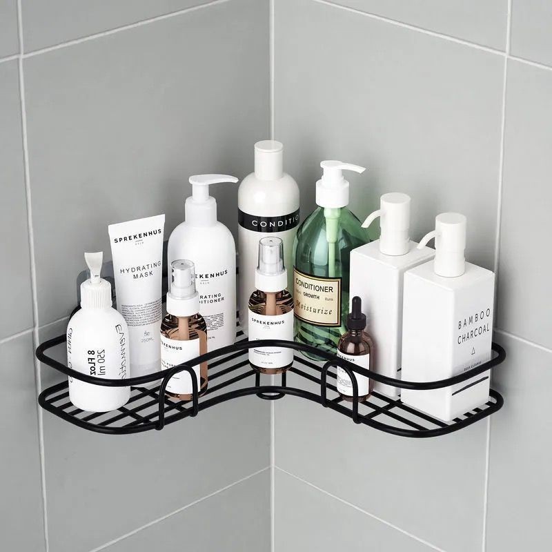 Suporte Prateleira Porta Shampoo Organizador De Canto Com Adesivo