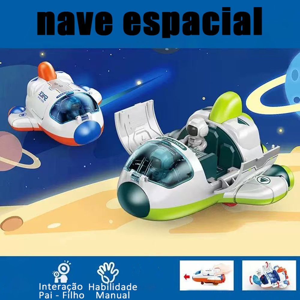 Brinquedo de Exploração Espacial Infantil: Nave Espacial, Foguete, Veículo Explorador – Presente Per