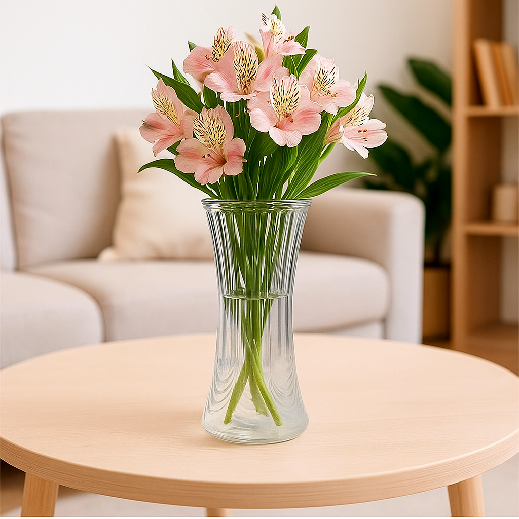 Vaso Vidro Plantas Flores Decorativo Alto Relevo Arranjo de Mesa Plantas Transparente Alto Relevo