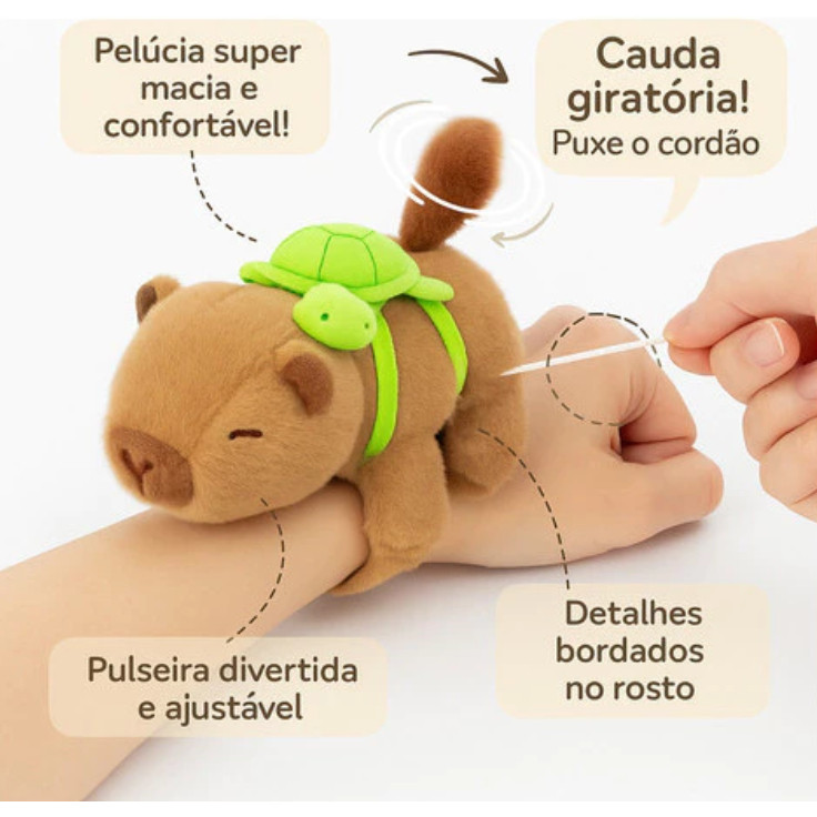 Capivara Pulseira De Agarrar Pelúcia Bonecas Pel�