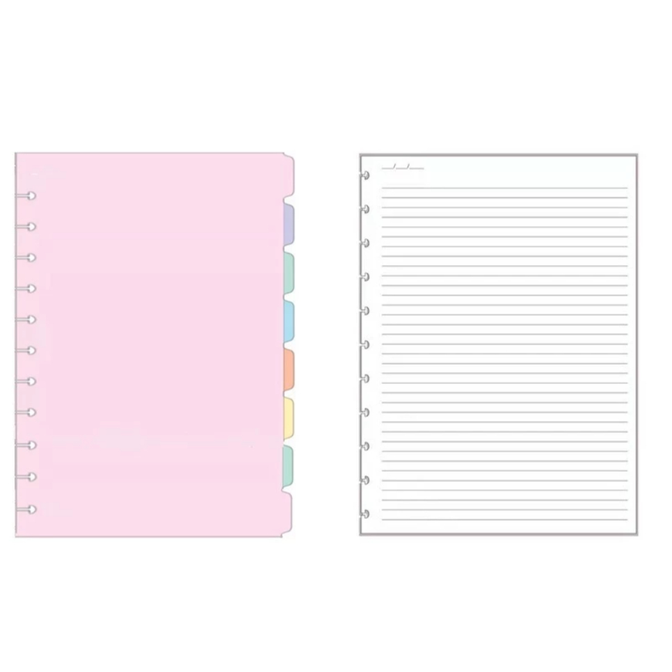 Refil ou Divisórias Caderno de Disco / Inteligente Kit ou Individual 8 10 11 Furos 80 Folhas
