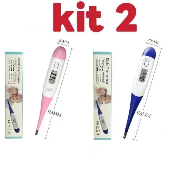 kit 2 Termômetro Clínico Digital com Ponta Flex�