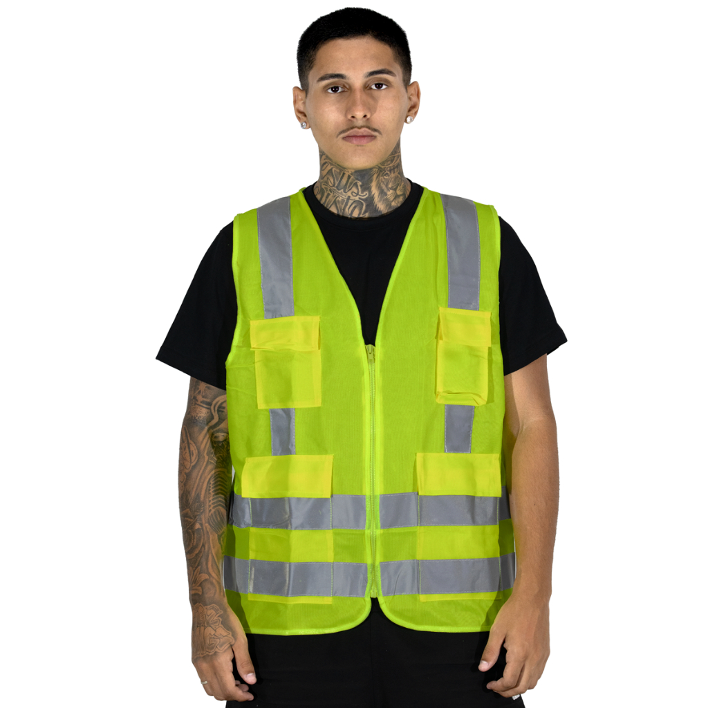 Colete Refletivo trabalho 4 bolsos Colete Refletivo transporte motorista Colete Refletivo motoboy en