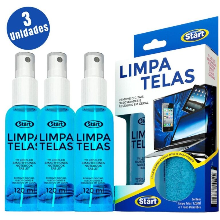 Limpa Telas Kit Start 120ml Pano Microfibras Remov